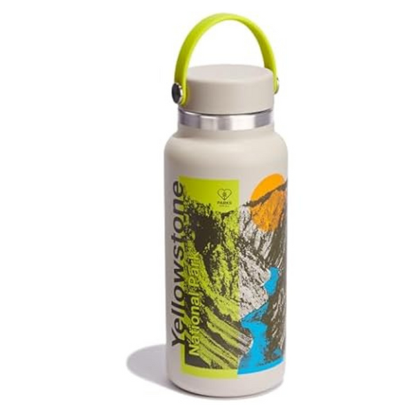 32oz Hydro Flask Flex Cap Wide Mouth Water Bottle (Yellowstone)