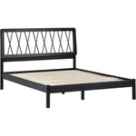 Walker Edison Queen Size Transitional Geometric X Pattern Headboard Bed