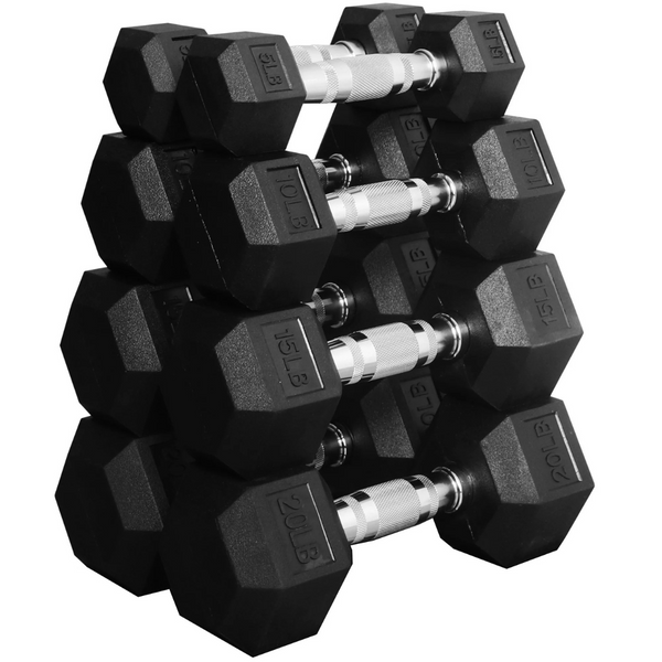 100-LBs BalanceFrom Dumbbell Set: Pairs of 5 lb, 10 lb, 15 lb and 20 lb