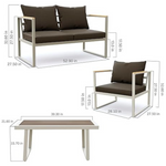 EAST OAK 4-Piece Outdoor Patio Set with Sofa