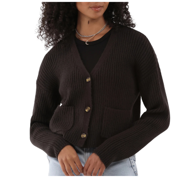 No Boundaries Button Front Ribbed Cardigan Sweater
