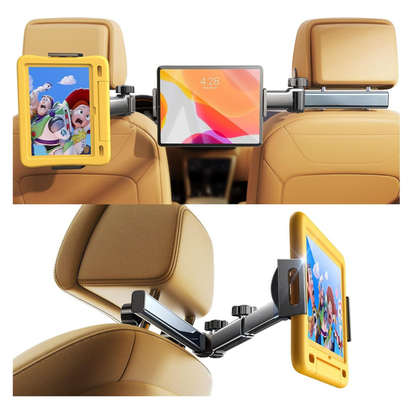 Lisen 3-in-1 Tablet Holder For Car Headrest