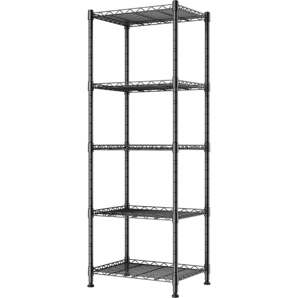 Regiller 5-Wire Shelving Metal Storage Rack Adjustable Shelves
