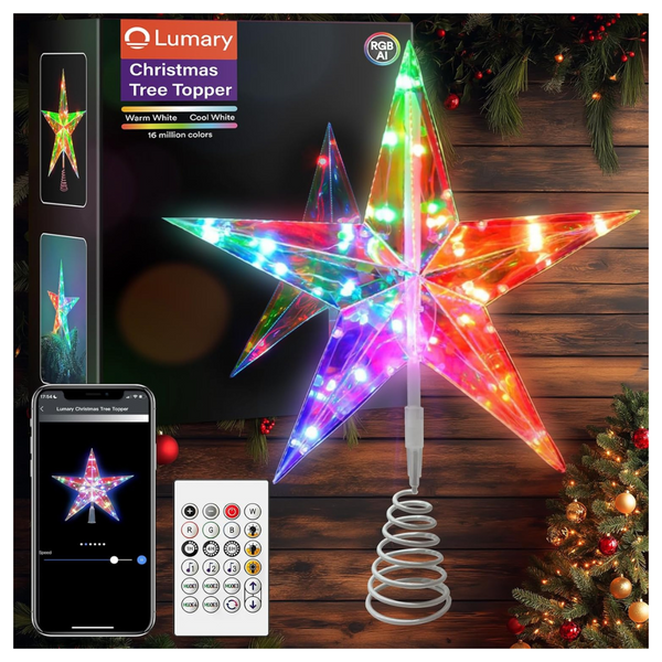 Lumary 12" RGB Smart Christmas Tree Topper Star