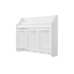 StyleWell Kids Tiered White Wood Wall Bookshelf With Hooks