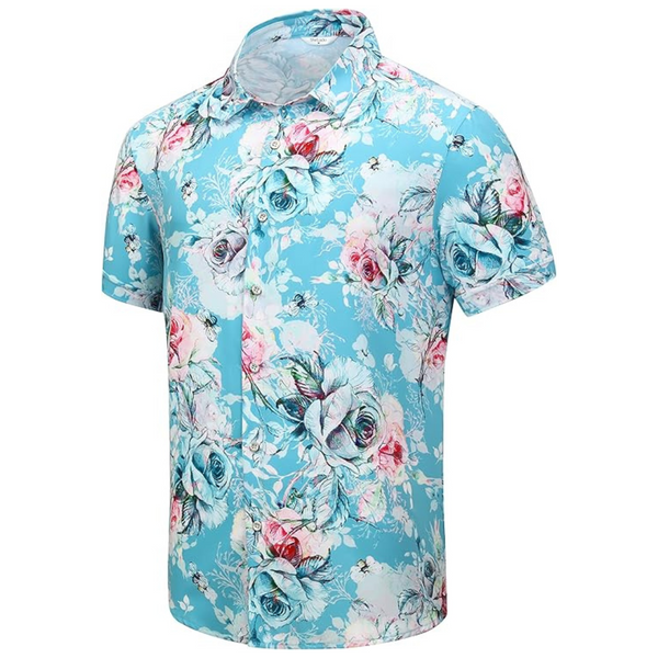 SheLucki Unisex Summer Beach Casual Printed Hawaiian Shirt (Various)