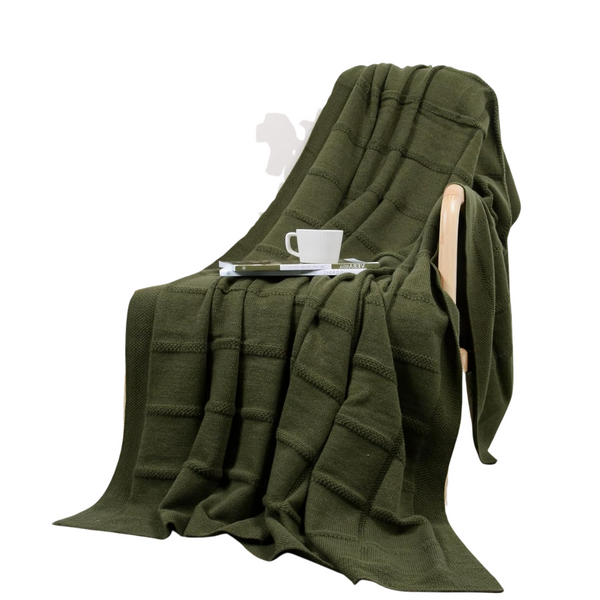Lightweight Decorative Soft Warm Cozy Knit Throw Blanket (60" x 80")