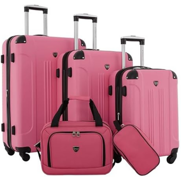 5-Piece Travelers Club Chicago Hardside Expendable Spinner Luggage Set