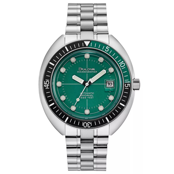 Bulova Men's Oceanographer Stainless Steel 3-Hand Automatic Watch