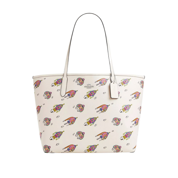 Coach Outlet Women's Cosmic Coach City Tote Bag With Rocket Print