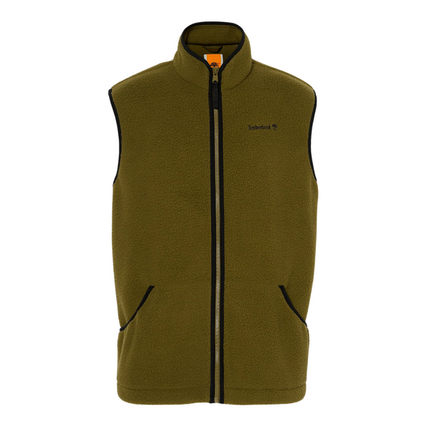 Timberland Men's High Pile Fleece Vest (Dark Olive)