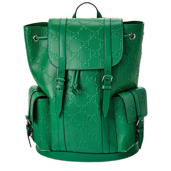 Gucci Women's Gg Leather Backpack (Green)