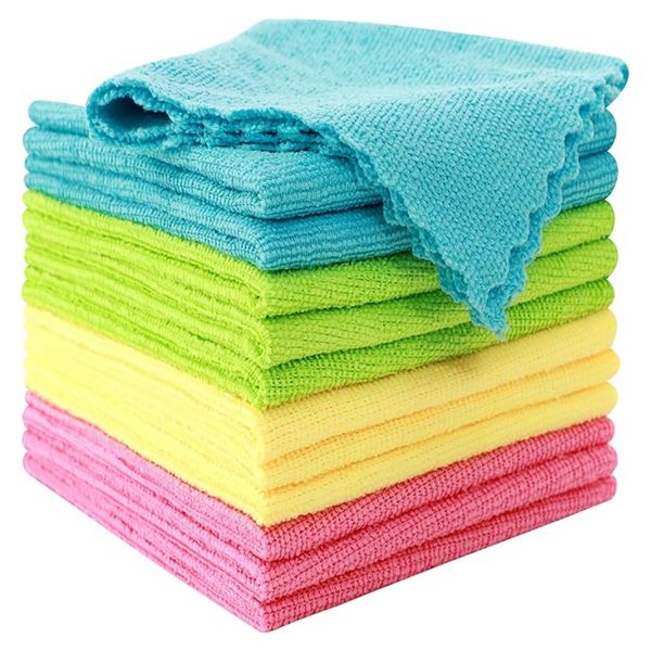 12-Pack Cosy Family 12" x 12" Microfiber Cleaning Cloths