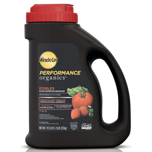 Miracle-Gro Performance Organics Edibles Plant Nutrition Granules, 2.5 Lbs.