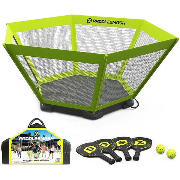 PaddleSmash Pickleball Yard Game Set Includes 4 Paddles, 2 Balls & Case