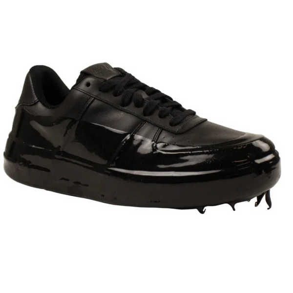 424 On Fairfax Men's Wax Dipped Low Top Sneakers (Black)