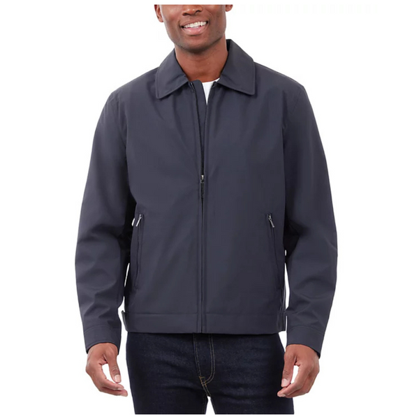 London Fog Men's Hipster Stretch Water-Resistant Full-Zip Jacket