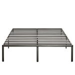 Queen Size 14" BPM Metal Platform Bed With Steel Slats (Queen Size)