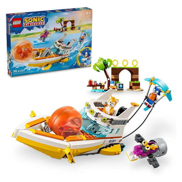 393-Piece LEGO Sonic The Hedgehog: Tails Adventure Boat Toy Set (76997)