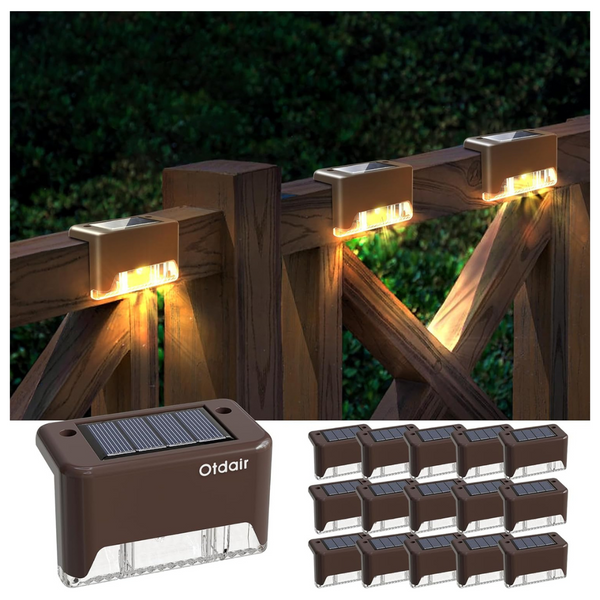 16-Pack Waterproof LED Solar Stair Lights