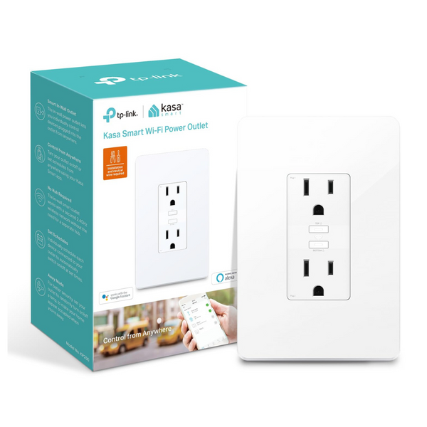 TP-Link Kasa KP200 In-Wall Smart HomeWiFi Power Outlet Plug
