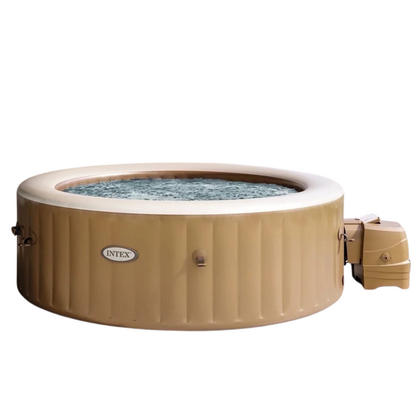 Intex 6 Person PureSpa Bubble Massage Inflatable Hot Tub Spa Set, With Energy Efficient Spa Cover