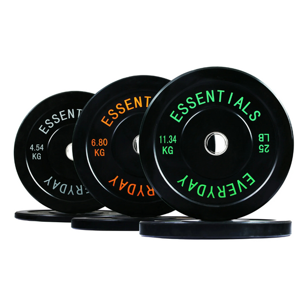 BalanceFrom 100 Lbs Black Bumper Plate Set (Includes 10 Lb Pair, 15 Lb Pair, And 25 Lb Pair)