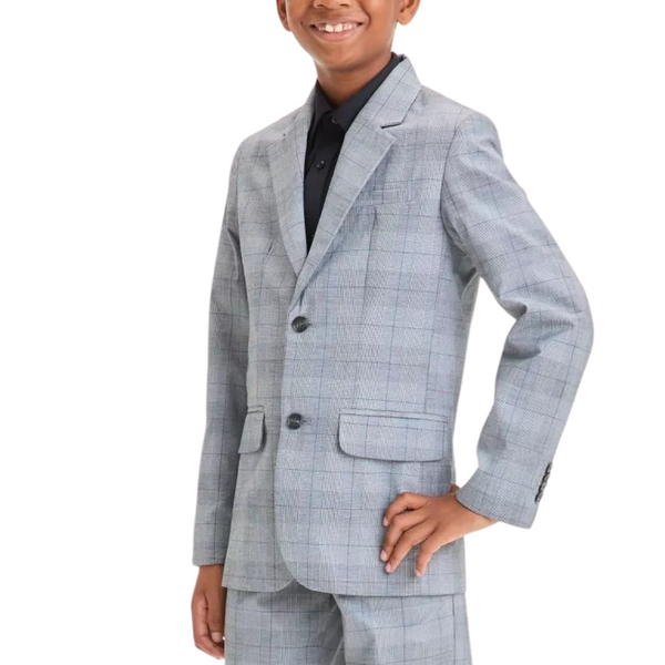 Cat & Jack Boys' Plaid Suit Jacket (Dark Gray)