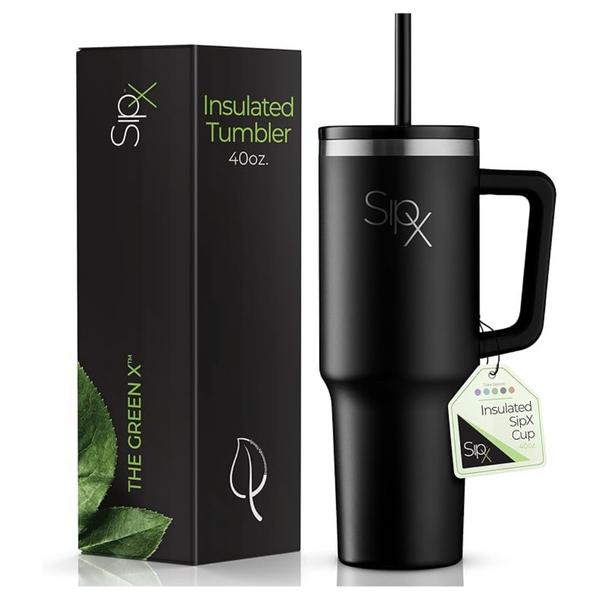 BPA-Free Insulated Reusable Tumbler With Lid And Straw, 40oz
