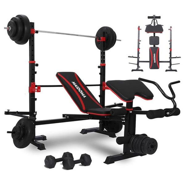 Maidoma 6-In-1 Weight Bench Set With Leg Extension