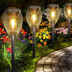 4-Pack IP65 Waterproof Solar Powered Pathway Lights