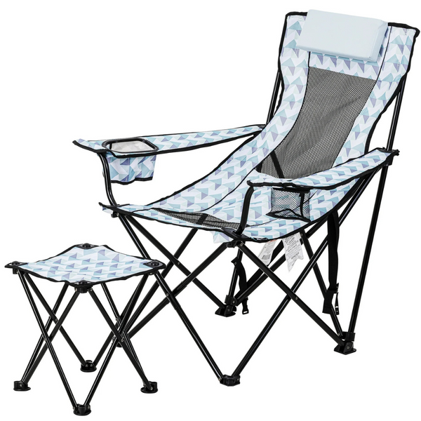 Ozark Trail Lounge Camp Chair with Detached Footrest