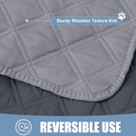 30" x 70" Smiry Waterproof Sofa Cover & Blanket for Dogs (Grey/Dark Grey)