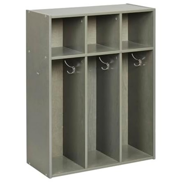 ECR4Kids Streamline 3-Section Toddler Coat Locker