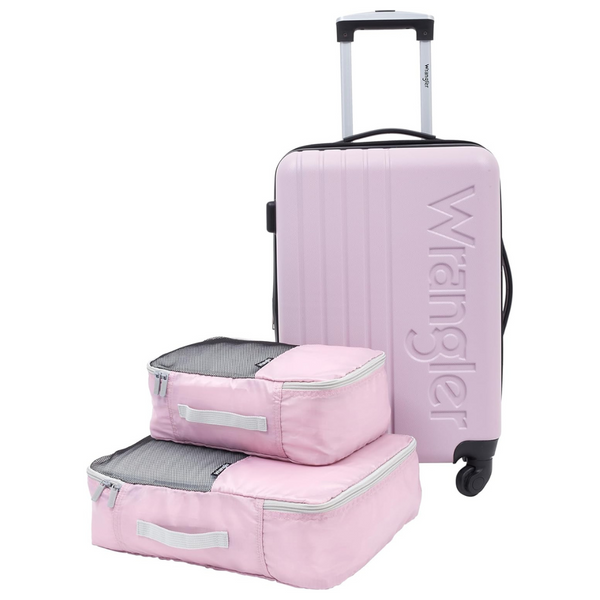 3-Piece Wrangler 20" Expandable Rolling Carry-On Luggage Set (4 Colors)