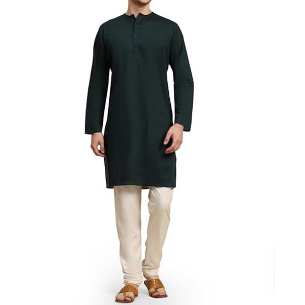 SKAVIJ Men's Tunic Soft Cotton Pajama Kurta