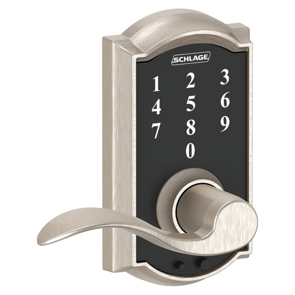 Camelot Satin Nickel Touch Keyless Touchscreen Door Lock