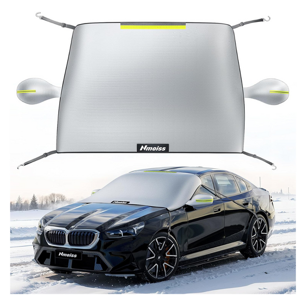 5-Layer Protection Windshield Cover W/ Straps For Ice & Snow (67" x 53")