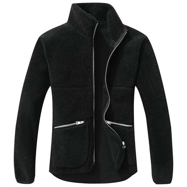 Women's Fuzzy Fleece Long Sleeve Zip Up Jacket