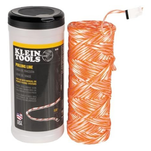 Klein Tools 500-Ft Poly Pull Line, String With Orange Tracer