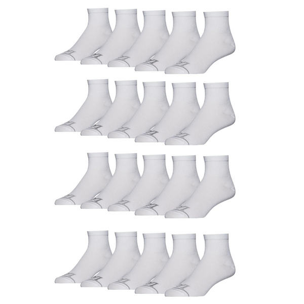 20-Pack Lee Men's Quarter Low Cut Socks (4 Colors)