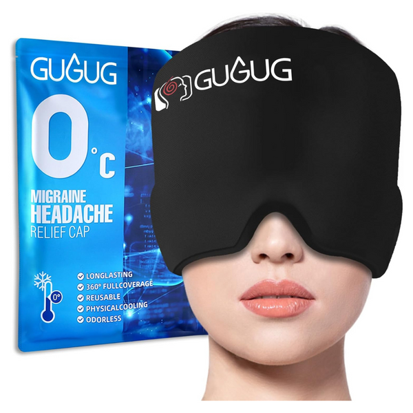 GUGUG 0 deg. Relief Migraine Head Wrap Cold Gel Ice Pack Mask