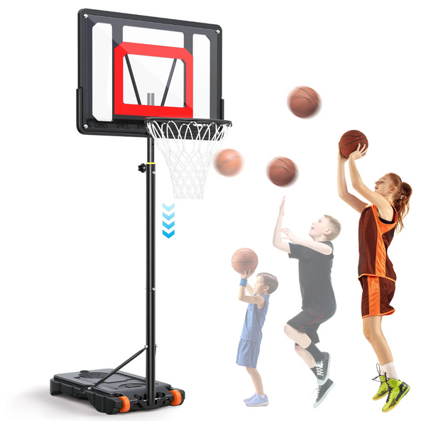 Portable Outdoor 5ft-7ft Height Adjustable Basketball Goal System