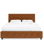 DHP Dakota Tufted Upholstered Faux Leather Bed Frame