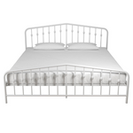 Novogratz Bushwick King Size Metal Bed with Headboard and Footboard