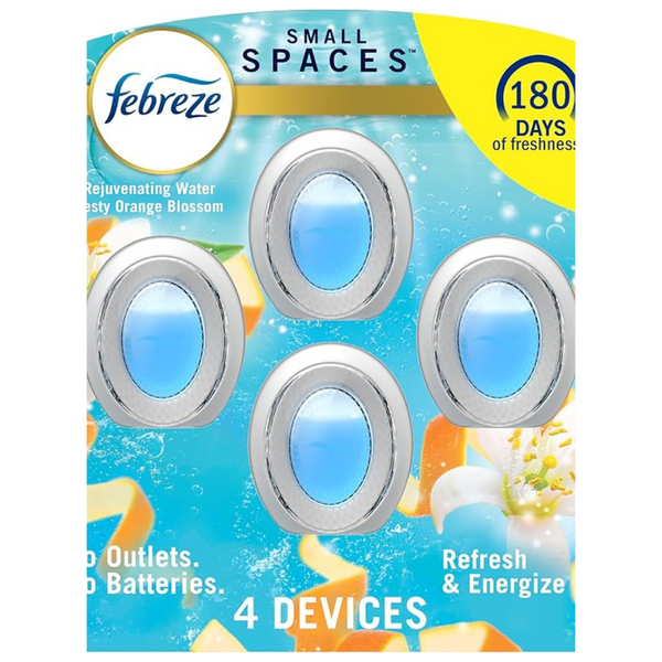 4-Count Febreze Small Spaces Air Freshener (Zesty Orange Blossom)