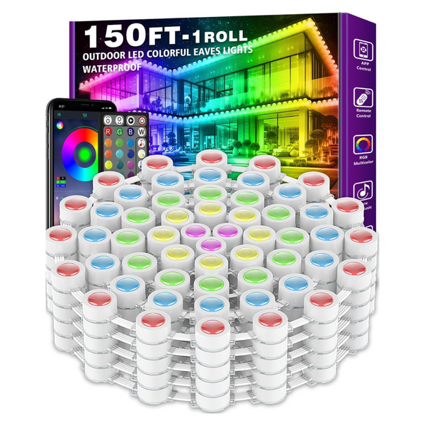 150ft Waterproof Permanent Outdoor RGB Lights
