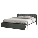 EShelf King Bed Frame With Storage Upholstered Headboard