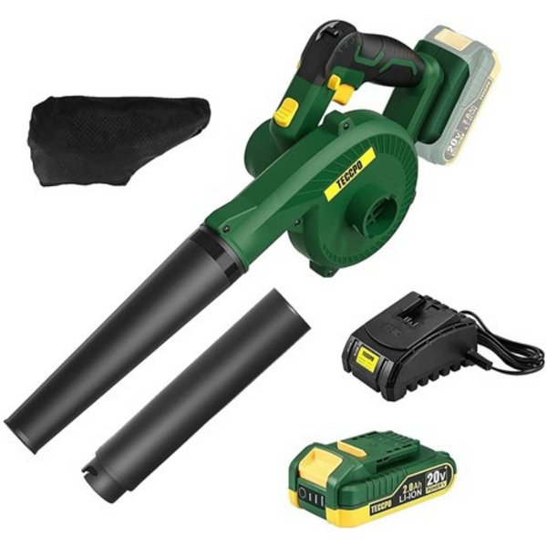Teccpo 20V 2.0Ah Cordless 3-Speed Blower W/ Battery & Charger