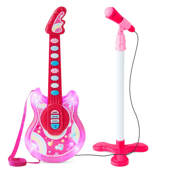 BCP 19" Kids Flash Guitar Toy With Microphone & Stand (6 Colors)